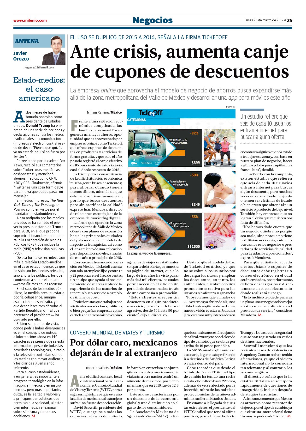 Artículo en periódico